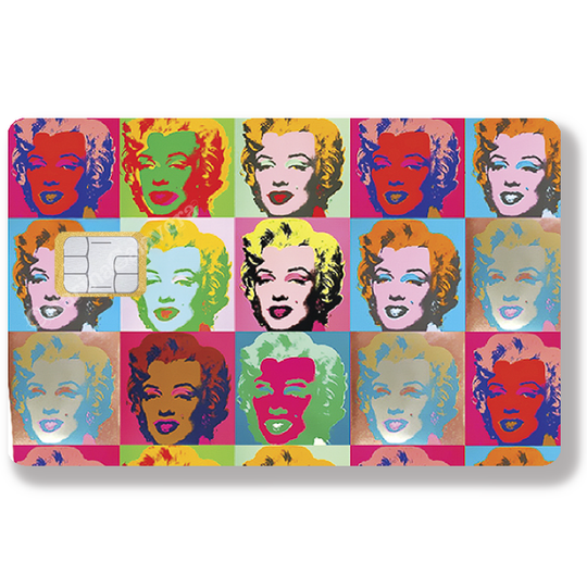Marilyn Monroe by Andy Warhol - Sticker pour carte bancaire, disponible en deux formats.