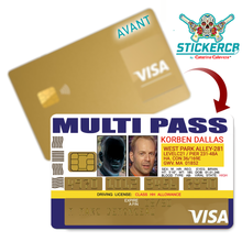 Charger l'image dans la galerie, KORBEN Multi Pass – Sticker pour carte bancaire, disponible en deux formats.
