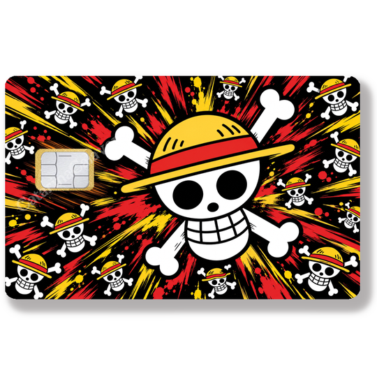 Skull, Bones and Hat - sticker pour carte bancaire