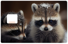 Bild in die Galerie hochladen, Waschbär – Kreditkartenaufkleber, US-Größe