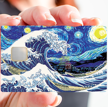 Load image into Gallery viewer, Bank card sticker, The Great Wave off Kanagawa from Hokusai
