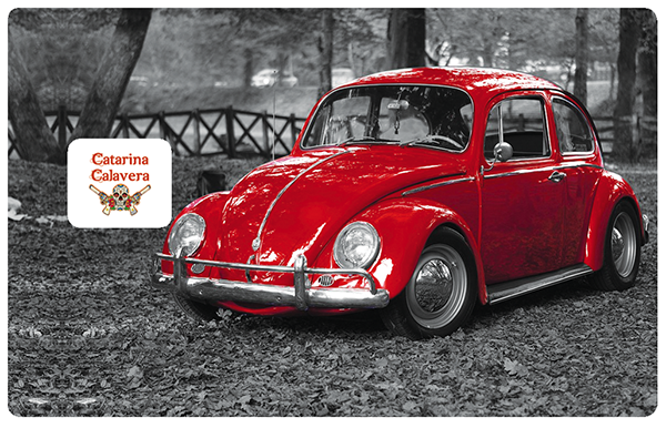 Coccinelle Vw - sticker pour carte bancaire, format US