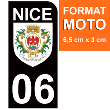 Laden Sie das Bild in die Galerie, 06 NICE - Aufkleber für Kennzeichen, erhältlich für AUTO und MOTO