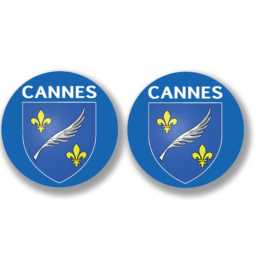 2 badges adhésifs, CANNES