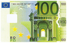 Charger l&#39;image dans la galerie, 100 Euros- sticker pour carte bancaire

