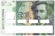 Charger l&#39;image dans la galerie, 1000 pesetas- sticker pour carte bancaire
