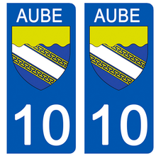 Load the image in the gallery, 10 AUBE - Stickers for license plate, available for AUTO and MOTO
