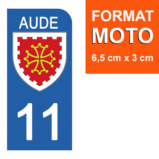 11 AUDE - Stickers pour plaque d'immatriculation, disponible pour AUTO et MOTO