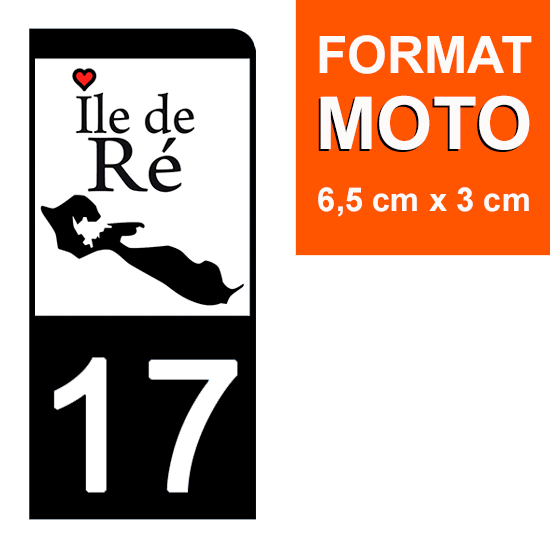 17 ÎLE DE RÉ - Stickers pour plaque d'immatriculation, disponible