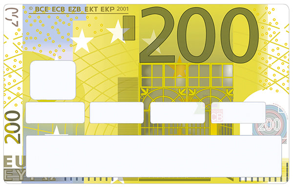 200 Euros- sticker pour carte bancaire