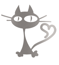 Load image into gallery, Cat in love, available in 10 colors