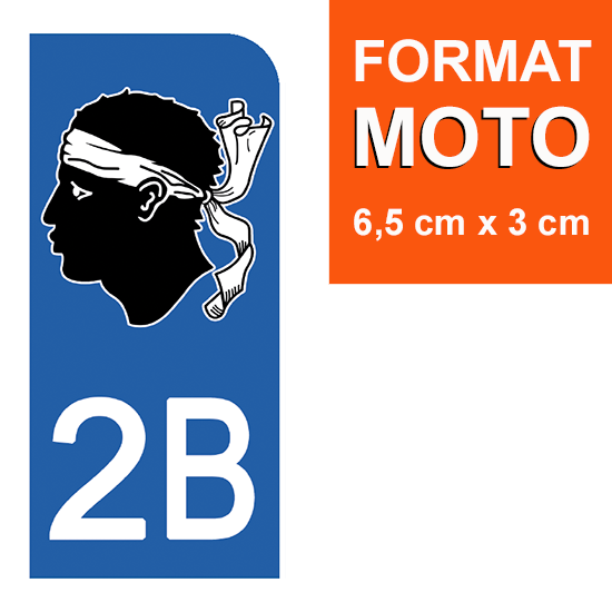 2B CORSE - Stickers pour plaque d'immatriculation, disponible pour AUTO et MOTO