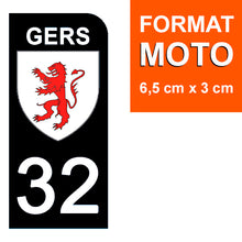Load the image in the gallery, 32 GERS - Stickers for license plate, available for AUTO and MOTO