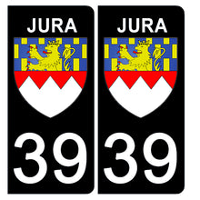 Load the image in the gallery, 39 JURA - Stickers for license plate, available for AUTO and MOTO