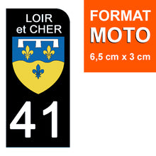 Load the image in the gallery, 41 LOIR et CHER - Stickers for license plate, available for AUTO and MOTO