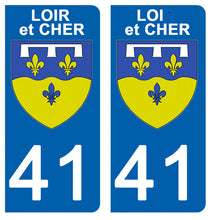 Charger l&#39;image dans la galerie, 41 LOIR et CHER - Stickers pour plaque d&#39;immatriculation, disponible pour AUTO et MOTO

