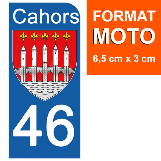 46 LOT CAHORS - Stickers pour plaque d'immatriculation, disponible pour AUTO et MOTO