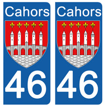 Load the image in the gallery, 46 LOT CAHORS - Stickers for license plate, available for AUTO and MOTO