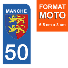 Charger l&#39;image dans la galerie, 50 MANCHE - Stickers pour plaque d&#39;immatriculation, disponible pour AUTO et MOTO
