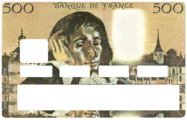 Pascal 500 francs - sticker pour carte bancaire