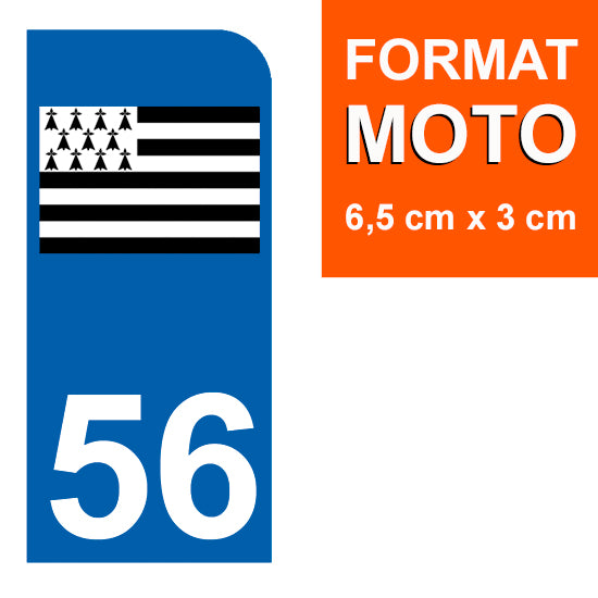 56 Gwen-ha-Du - Stickers pour plaque d'immatriculation, disponible pour AUTO et MOTO