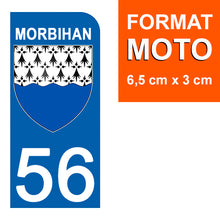 Load the image in the gallery, 56 MORBIHAN - License plate stickers, available for AUTO and MOTO