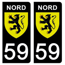Load the image in the gallery, 59 NORD - Stickers for license plate, available for AUTO and MOTO