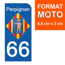 Load the image in the gallery, 66 PYRENNEES ORIENTALES, PERPIGNAN - License plate stickers, available for AUTO and MOTO