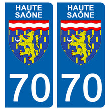 Load the image in the gallery, 70 HAUTE SAÔNE - License plate stickers, available for AUTO and MOTO