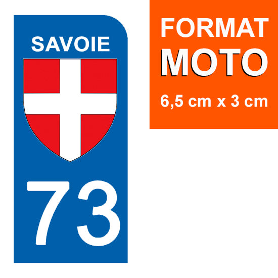 Autocollants Département 73 Savoie - Lot De 2 - Format Officiel 45x100 Mm - Made In France