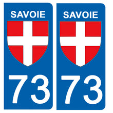Load the image in the gallery, 73 SAVOIE - Stickers for license plate, available for AUTO and MOTO