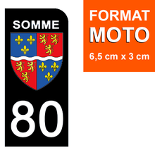 Load the image in the gallery, 80 SOMME - Stickers for license plate, available for AUTO and MOTO