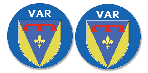 2 badges adhésifs, 83 VAR