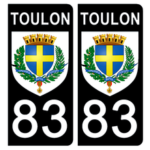 Load the image into the gallery, 83 VAR, TOULON - Stickers for license plate, available for AUTO and MOTO