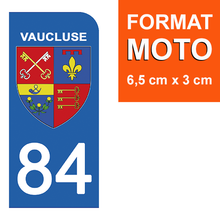 Load the image in the gallery, 84 VAUCLUSE - Stickers for license plate, available for CAR and MOTO