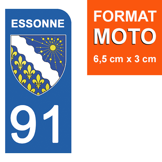 91 ESSONE - Stickers pour plaque d'immatriculation, disponible pour AUTO et MOTO
