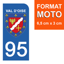 Laden Sie das Bild in die Galerie, 95 VAL D'OISE - Aufkleber für Kennzeichen, erhältlich für AUTO und MOTO