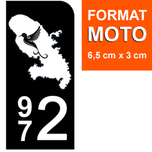 Load the image in the gallery, 972 MARTINIQUE - Stickers for license plate, available for CAR and MOTO