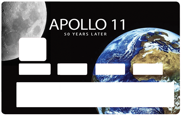 APOLLO 11, 50 ans- sticker pour carte bancaire