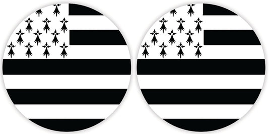 2 badges adhésifs, BRETAGNE, Gwenn ha Du