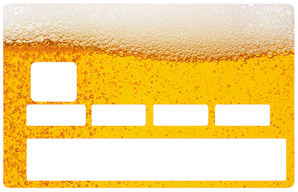 La biére - sticker pour carte bancaire