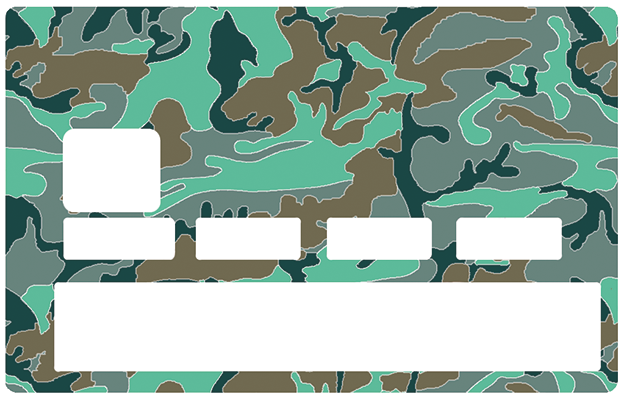 Camouflage- sticker pour carte bancaire