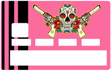 Load the image in the gallery, Catarina Calavera, la santa muorte, pink & black,- credit card sticker