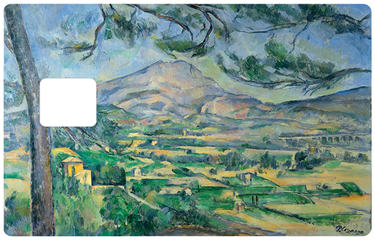 Sainte-Victoire, Cézanne – Aufkleber für Bankkarten, in zwei Formaten erhältlich.