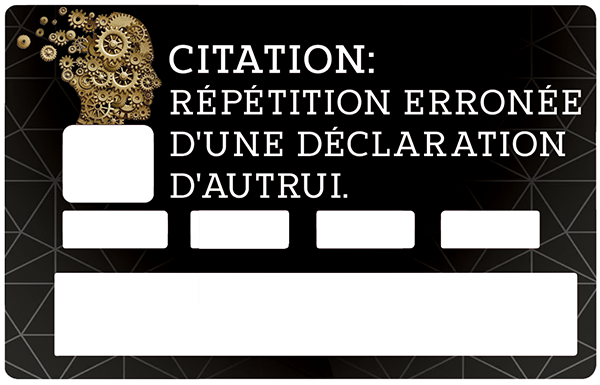Citation- sticker pour carte bancaire