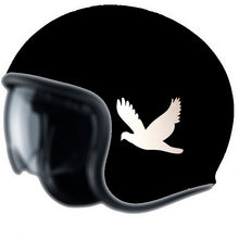 Load the image into the gallery, La Colombe, 2 RETRO-REFLECTIVE Stickers for helmets, motorcycles, cars, bicycles, scooters...