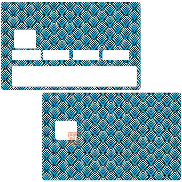 Cone bleu- sticker pour carte bancaire