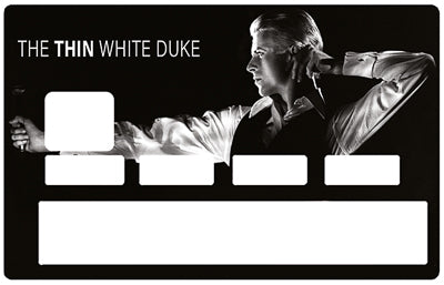 Tribute to DAVID BOWIE, The Thin white duke - sticker pour carte bancaire