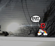Upload image to gallery, Sticker, Baby on board! Deadpool on his cow