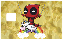 Charger l&#39;image dans la galerie, Deadpool et sa licorne- sticker pour carte bancaire
